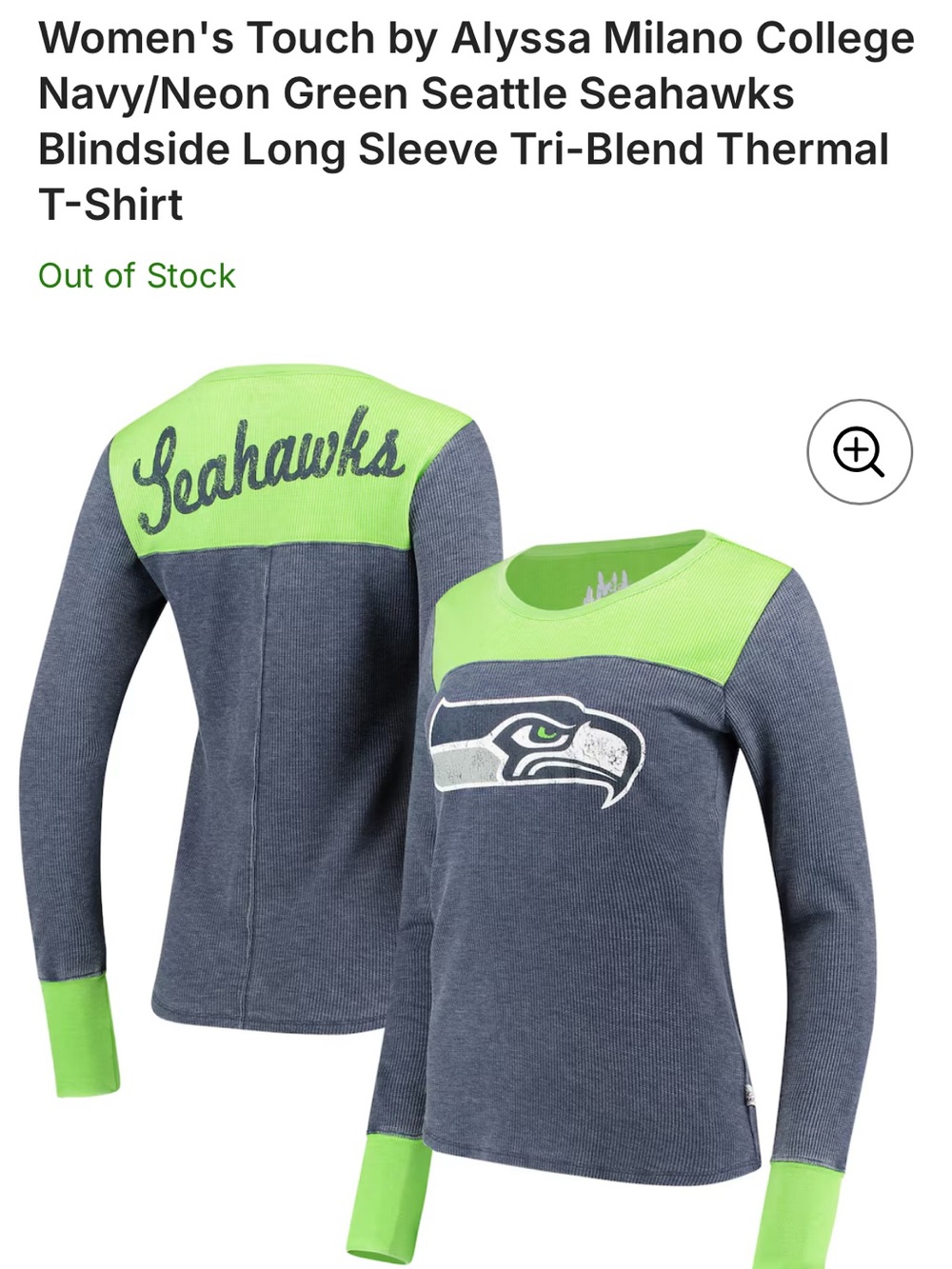 Women’s long sleeve Seattle Seahawks tri-blend thermal